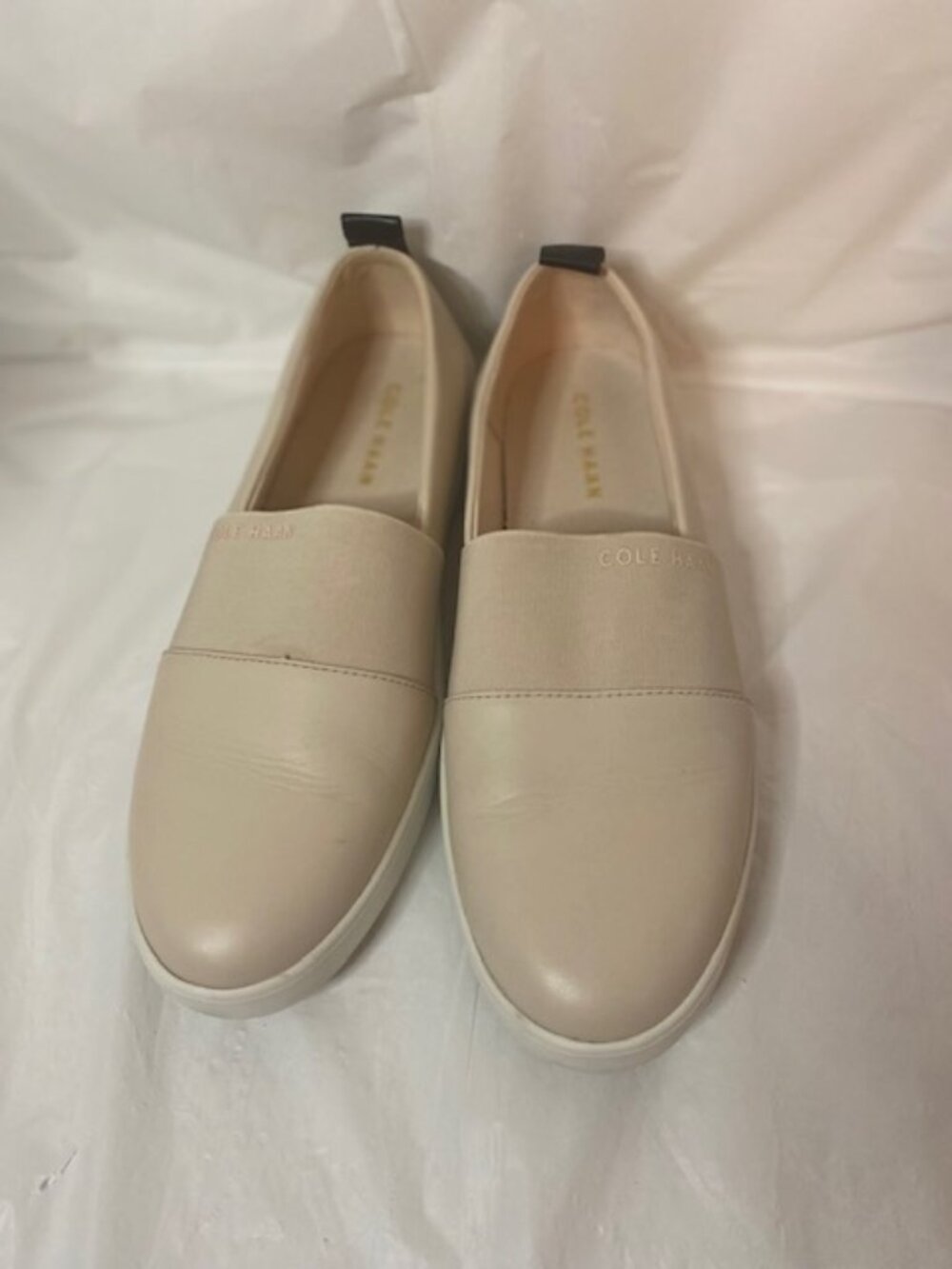 Cole Haan Grand Crosscourt Street Slip-on Ivory/black Leather Loafer Size 8